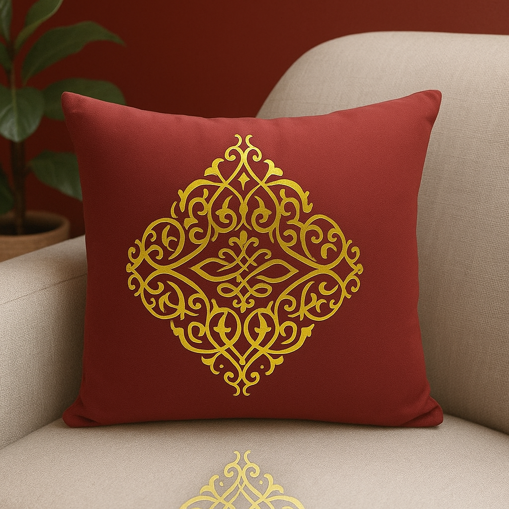 Luxury Embroidered Cushion Covers – 15x15 Inch