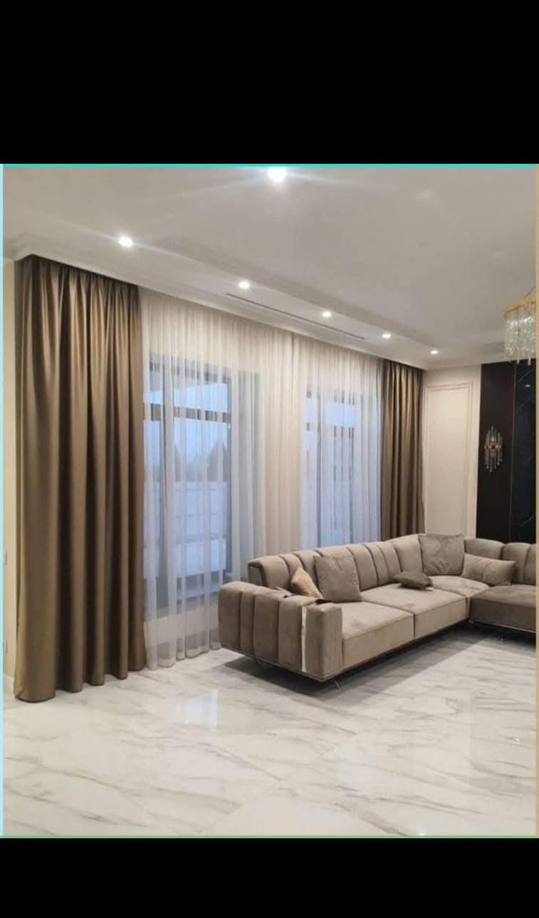 "Modern Room Curtains | Sheer & Heavy Combo"