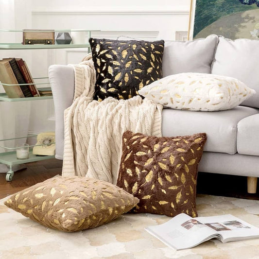 Elegant Leaf Pattern Cushion