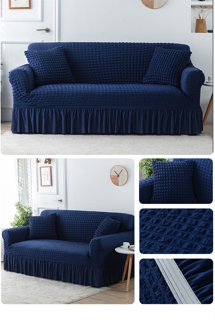 Luxury Sofa Cover with Skirt & Cushion Set