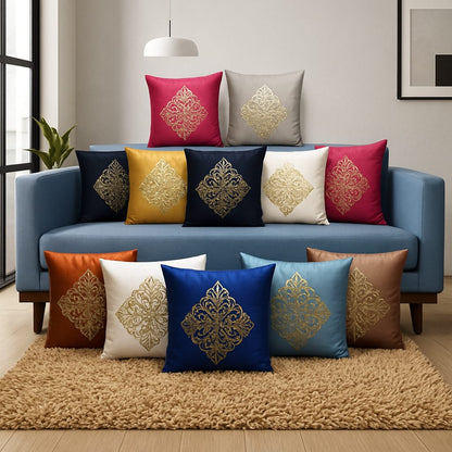 Luxury Embroidered Cushion Covers – 15x15 Inch